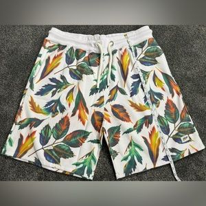 RTGB~NWT~Sweat‎ Shorts~Summer Leaf/White~Mens Sz 3X~MSRP $87